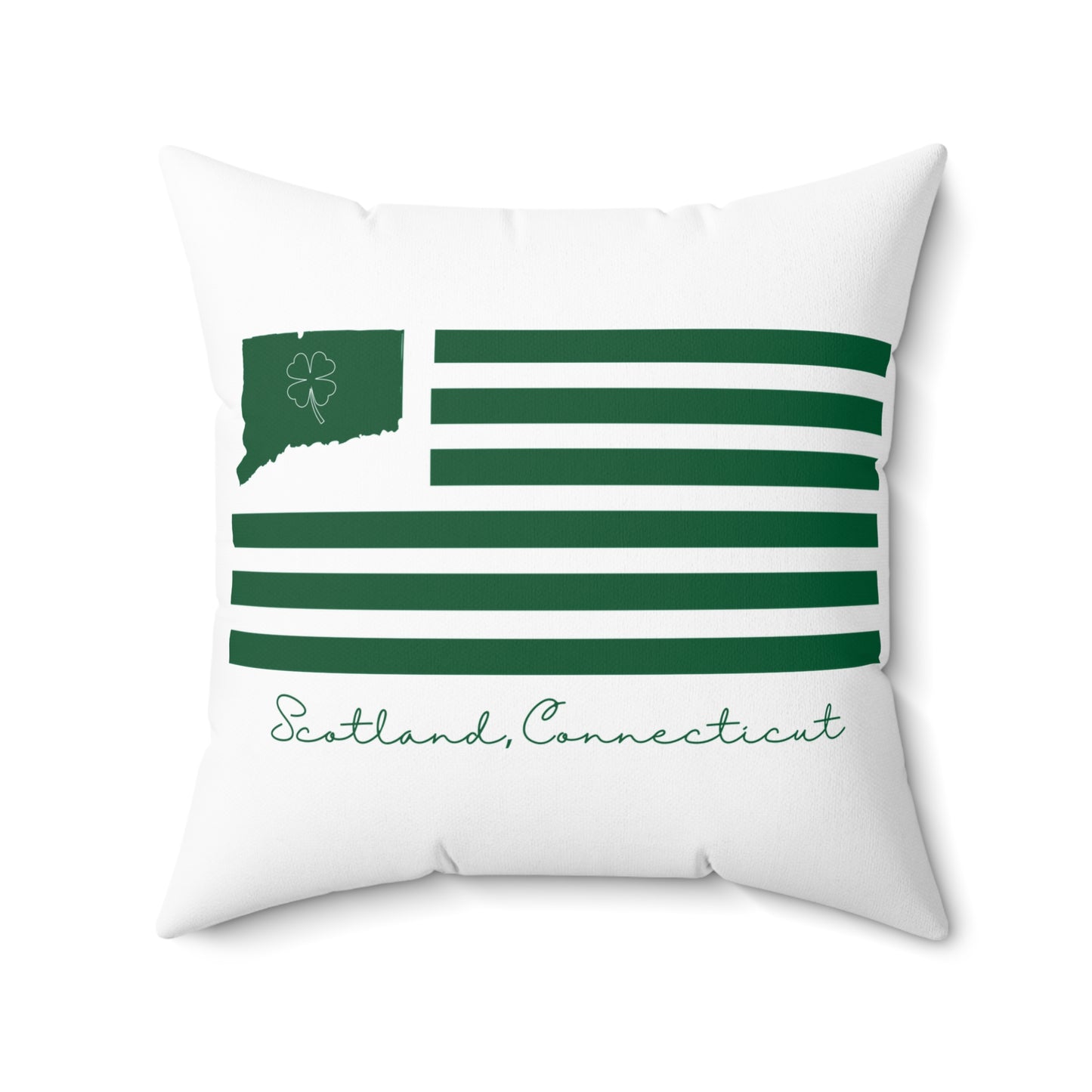 Scotland Connecticut St. Patrick’s Day Flag Spun Polyester Square Pillow