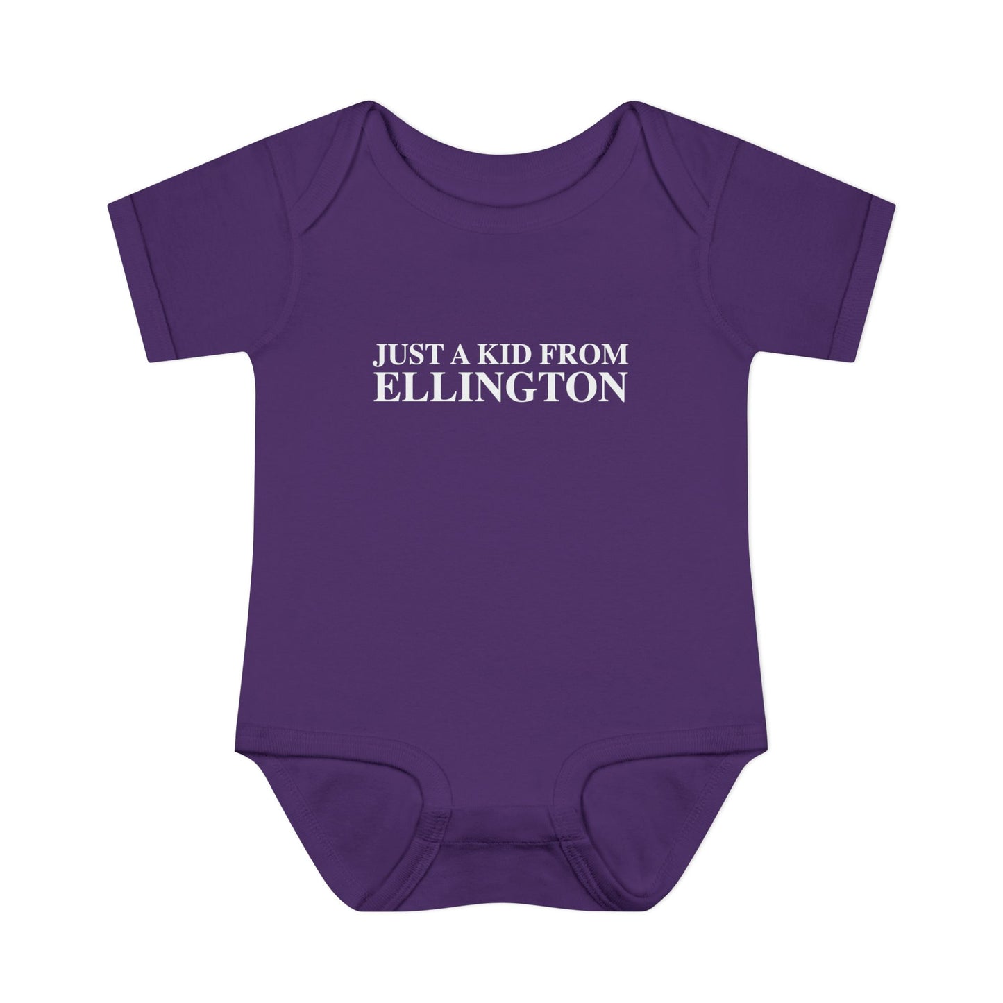 Just a kid from Ellington Infant Baby Rib Bodysuit