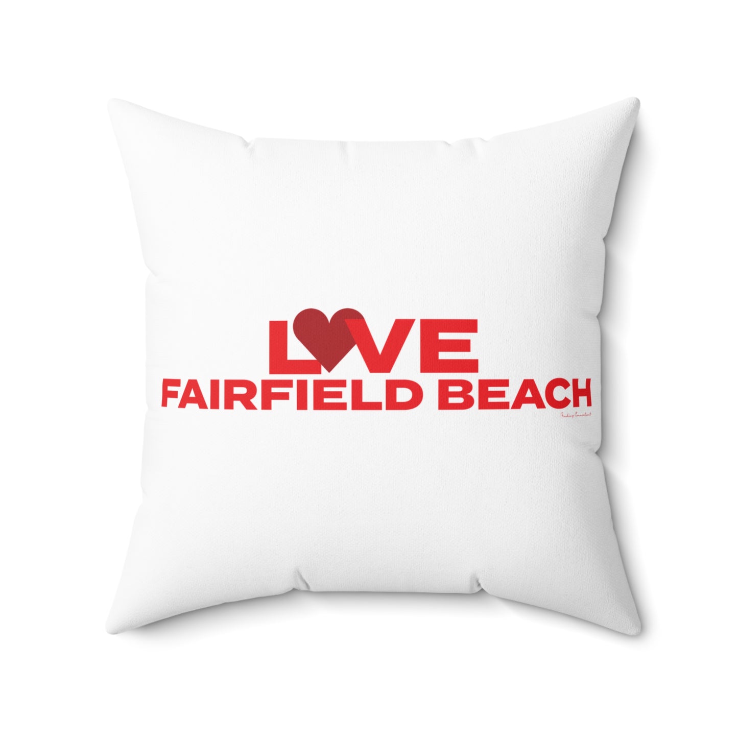 Love Fairfield Beach Spun Polyester Square Pillow