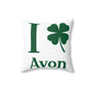I Clover Avon Spun Polyester Square Pillow