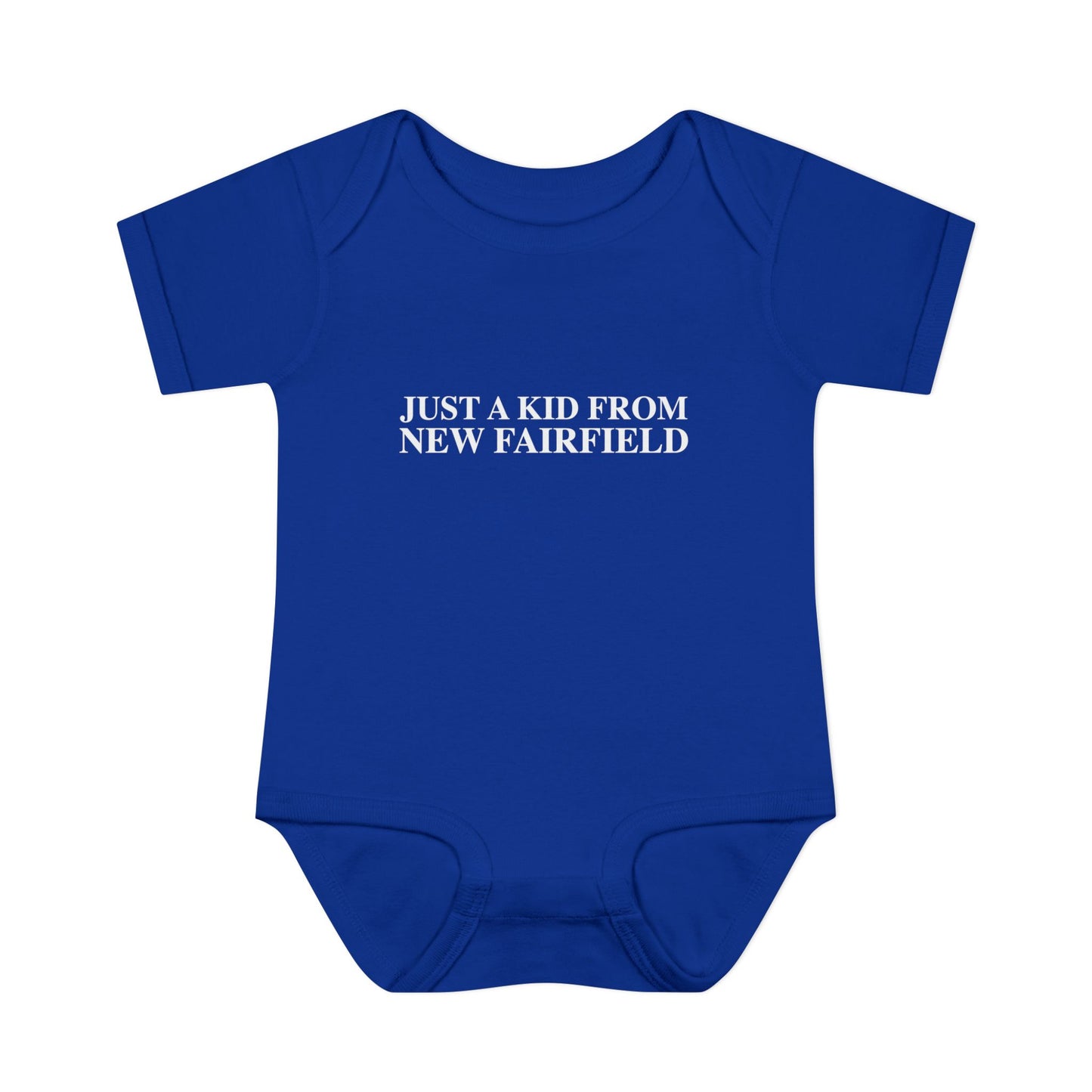 Just a kid from New Fairfield Infant Baby Rib Bodysuit