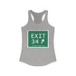 Vintage Exit 34 Merritt Parkway Sign Women's Ideal Racerback Tank Top
