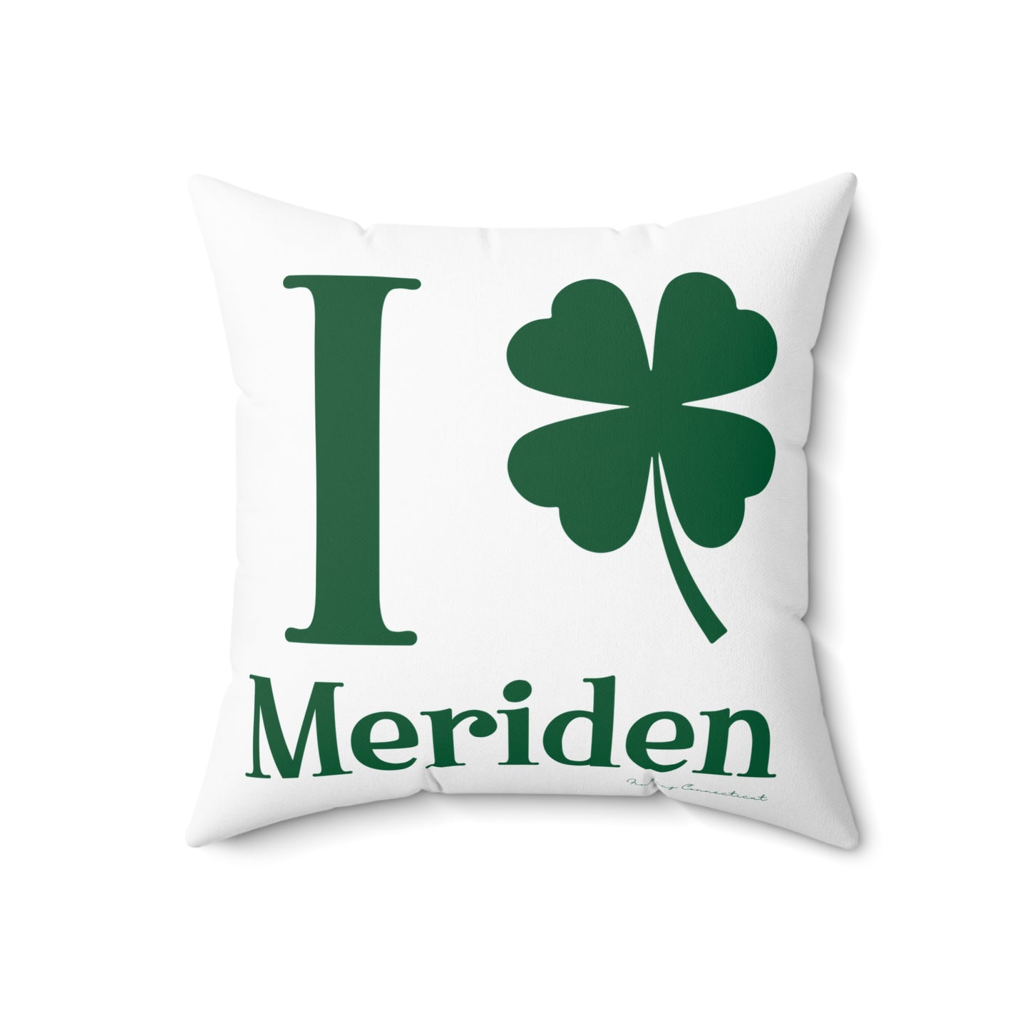 I Clover Meriden Spun Polyester Square Pillow