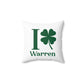 I Clover Warren Spun Polyester Square Pillow