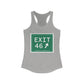 Vintage Exit 46 Merritt Parkway Sign Women's Ideal Racerback Tank Top