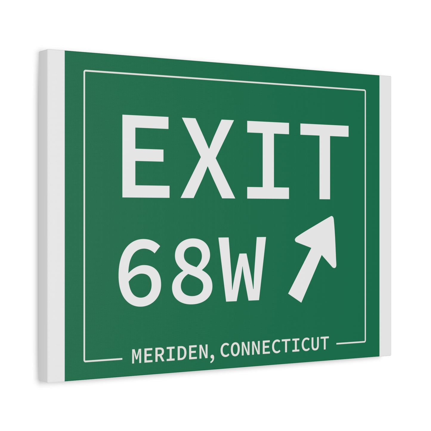 Vintage Exit 68W WCP Sign Matte Canvas, Stretched, 1.25"