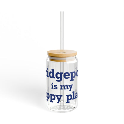Bridgeport Is My Happy Place Sipper Glass, 16oz