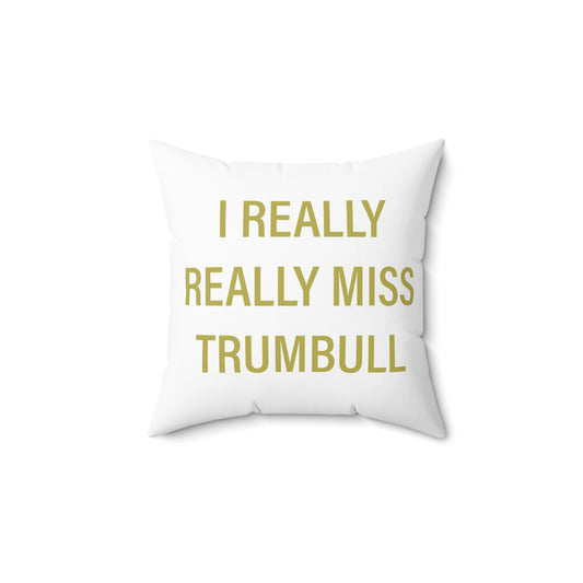 I Really Really Miss Trumbull Spun Polyester Square Pillow