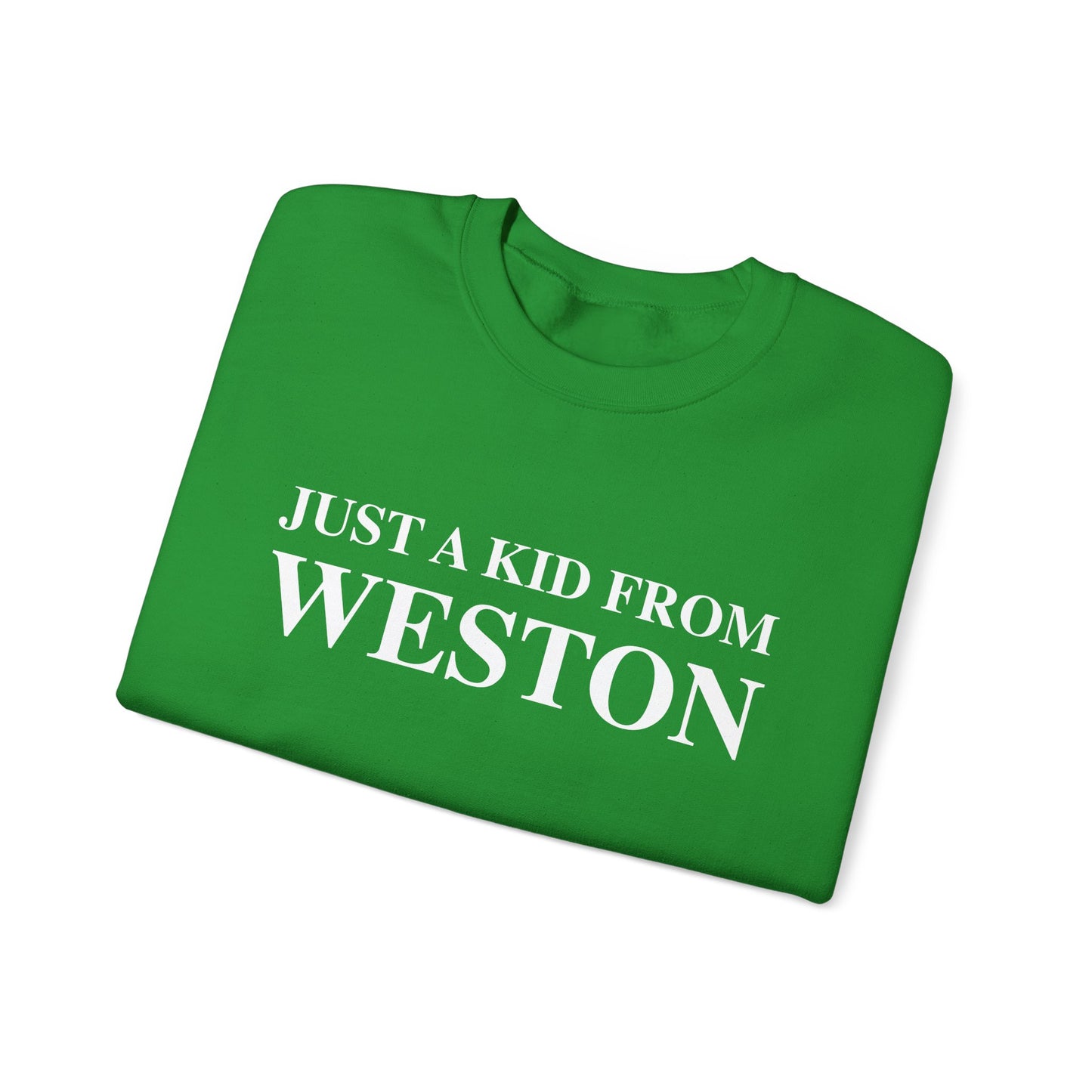 Just a kid from Weston Unisex Heavy Blend™ Crewneck Sweatshirt