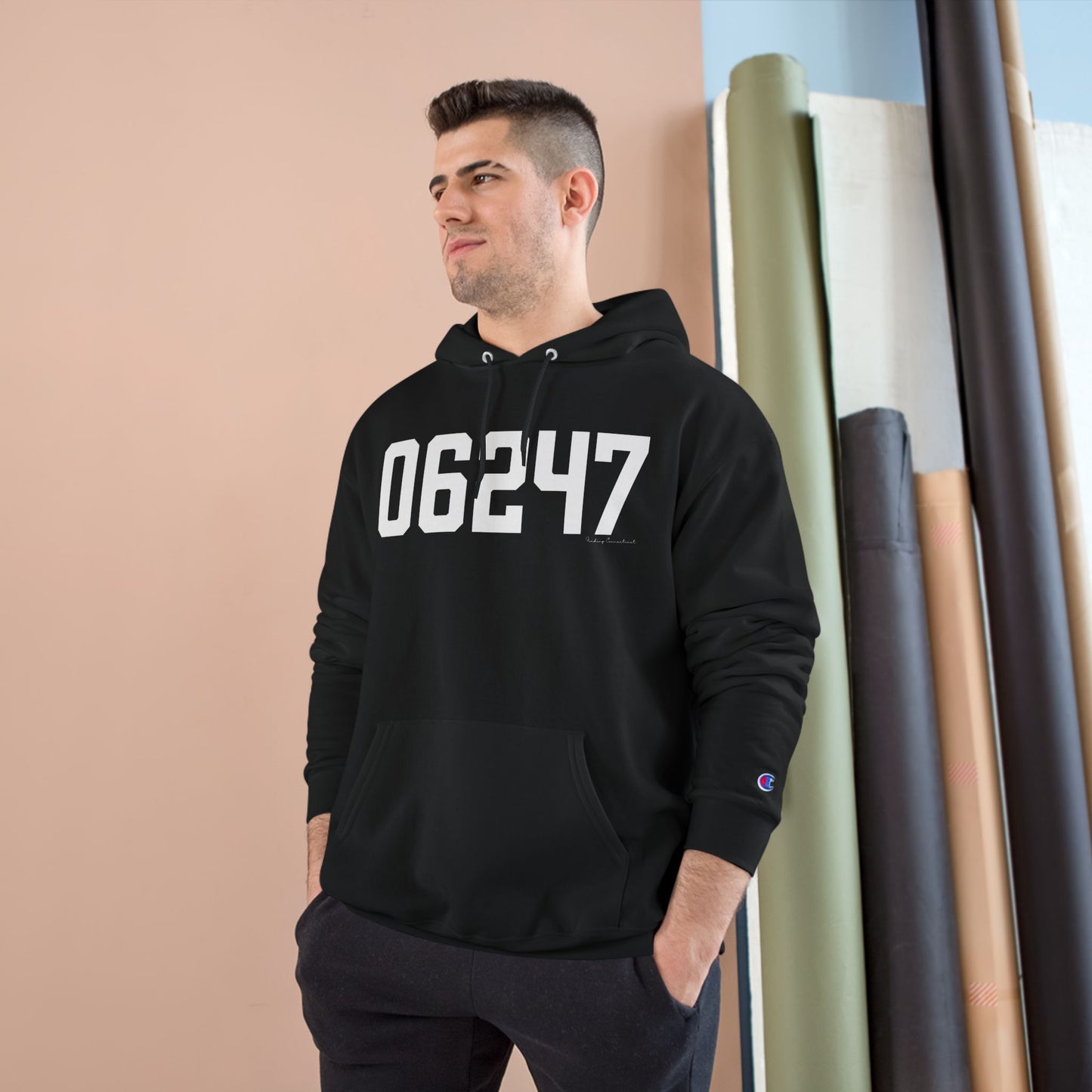 06247 Hampton CT Zip Code Champion Hoodie
