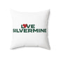 Love Silvermine Spun Polyester Square Pillow