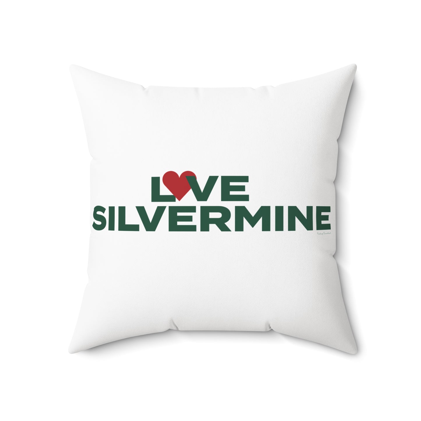 Love Silvermine Spun Polyester Square Pillow