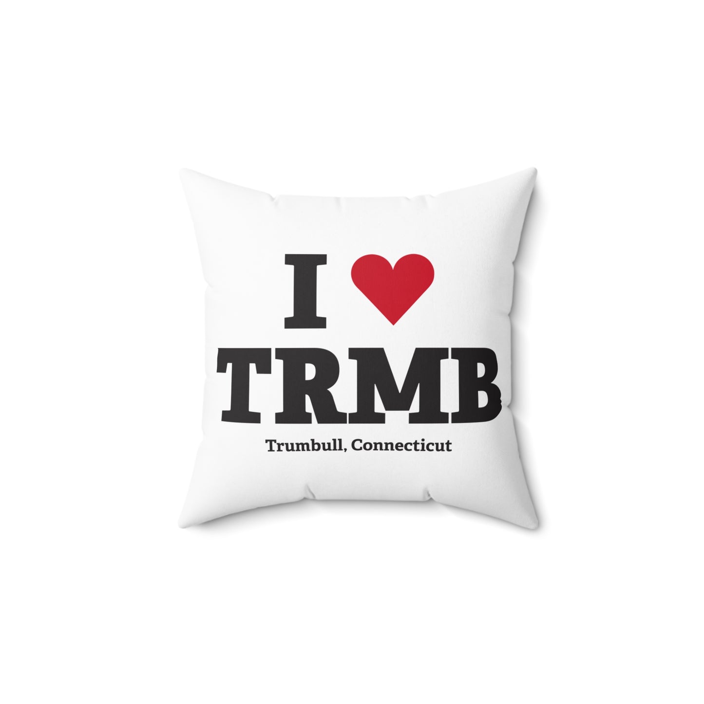 I Heart TRMB Spun Polyester Square Pillow