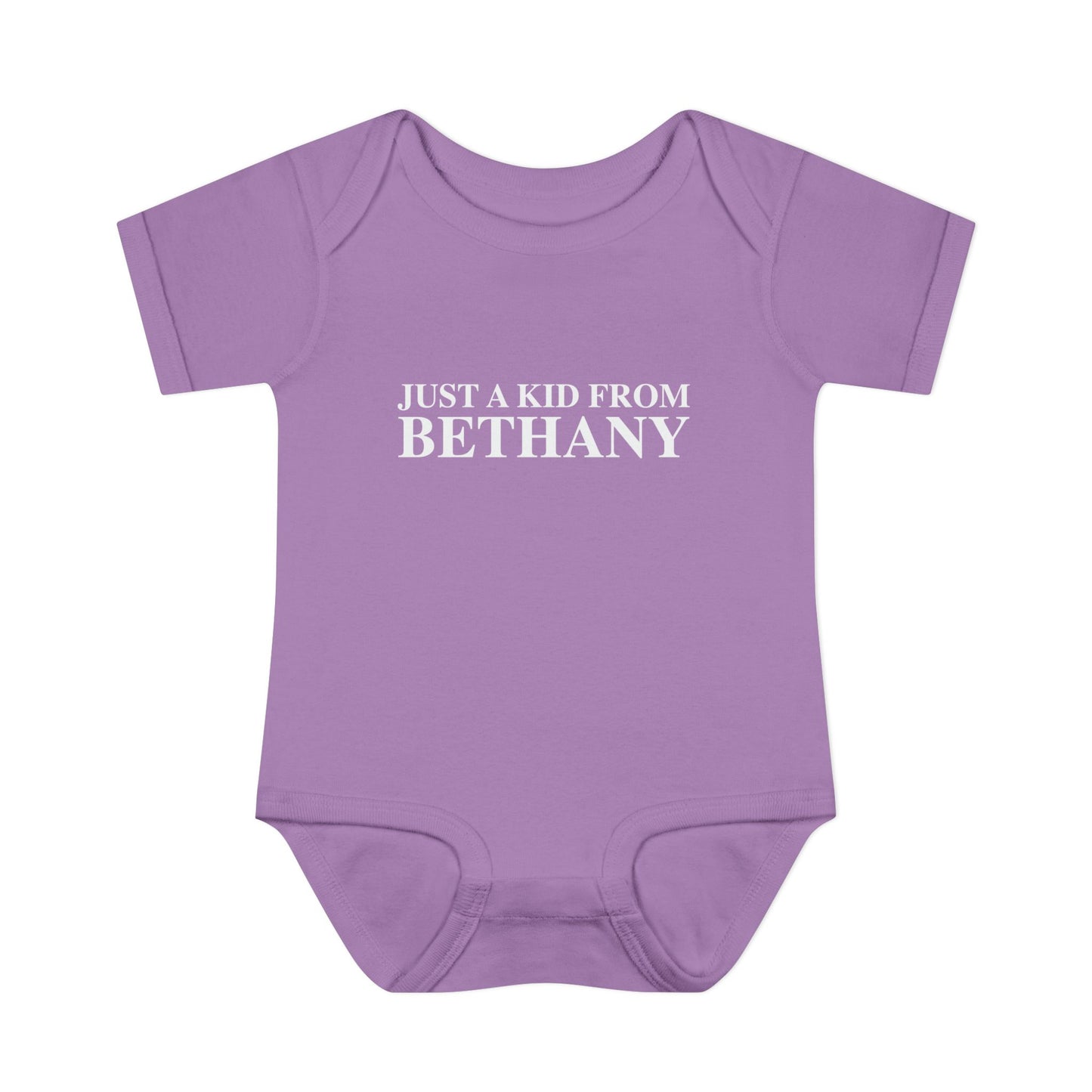 Just a kid from Bethany Infant Baby Rib Bodysuit
