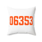 06353 Montville Connecticut Zip Code Spun Polyester Square Pillow