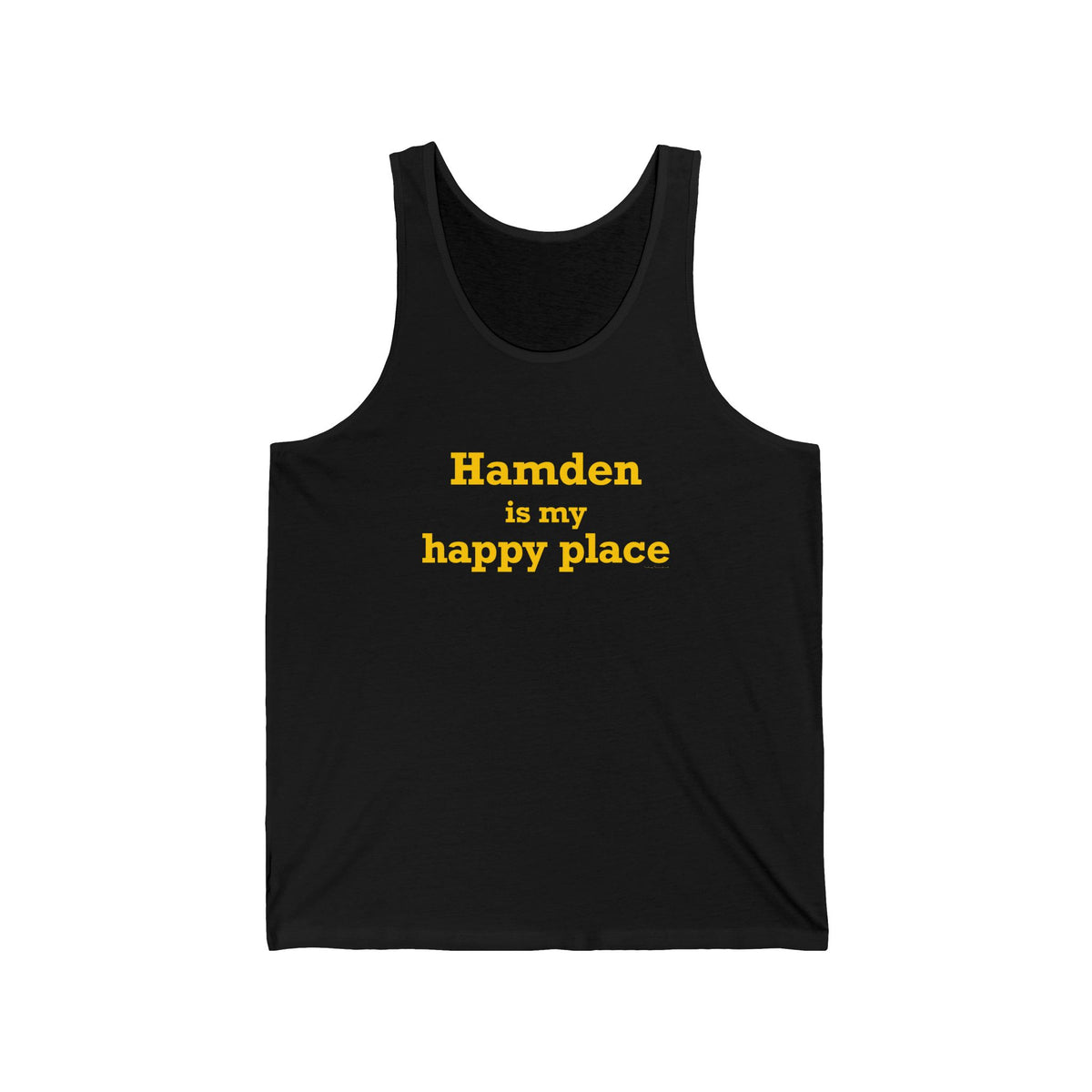 Hamden is My Happy Place Unisex Jersey Tank Top