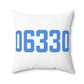 06330 Sprague Connecticut Zip Code  Spun Polyester Square Pillow