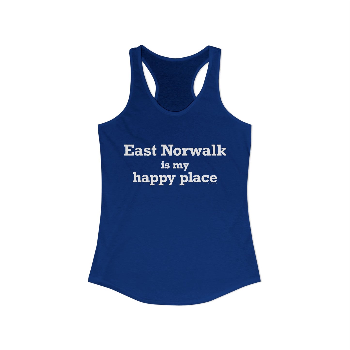 East Norwalk is My Happy Place Women's Ideal Racerback Tank Top