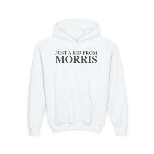 Just a kid from Morris Youth Heavy Blend Hooded Sweatshirt