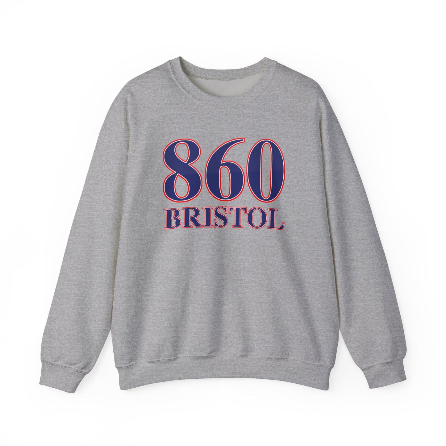 860 Bristol Red White & Blue Unisex Heavy Blend™ Crewneck Sweatshirt