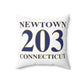 Newtown 203 Connecticut Spun Polyester Square Pillow