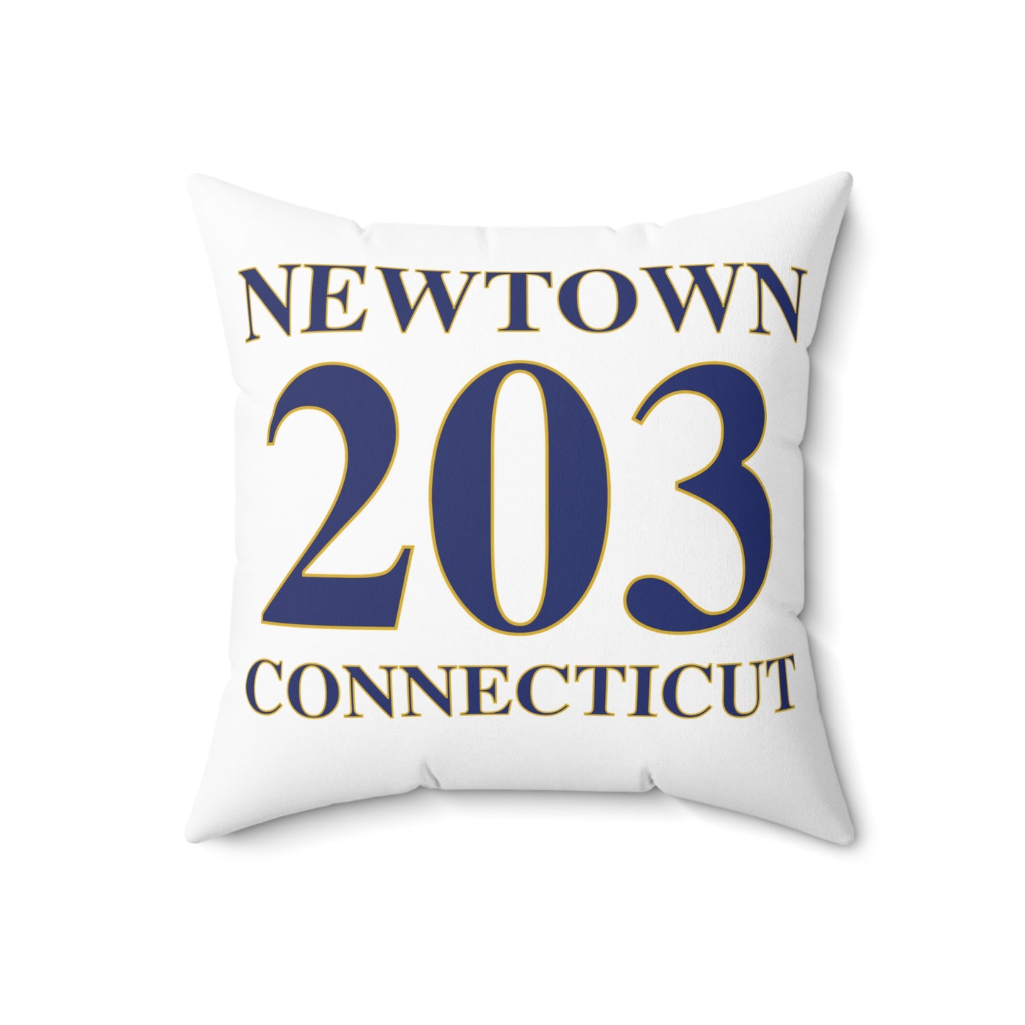 Newtown 203 Connecticut Spun Polyester Square Pillow