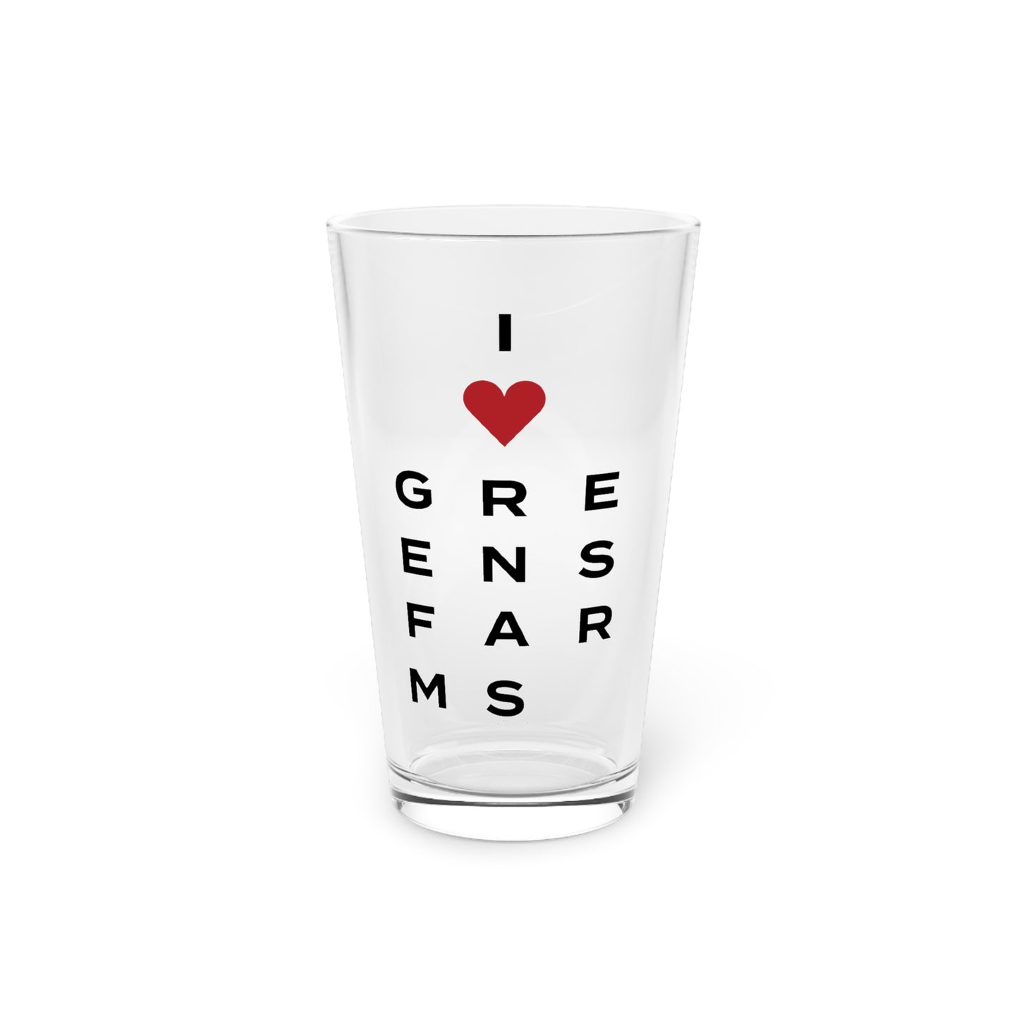 Greens Farms Vision Pint Glass, 16oz