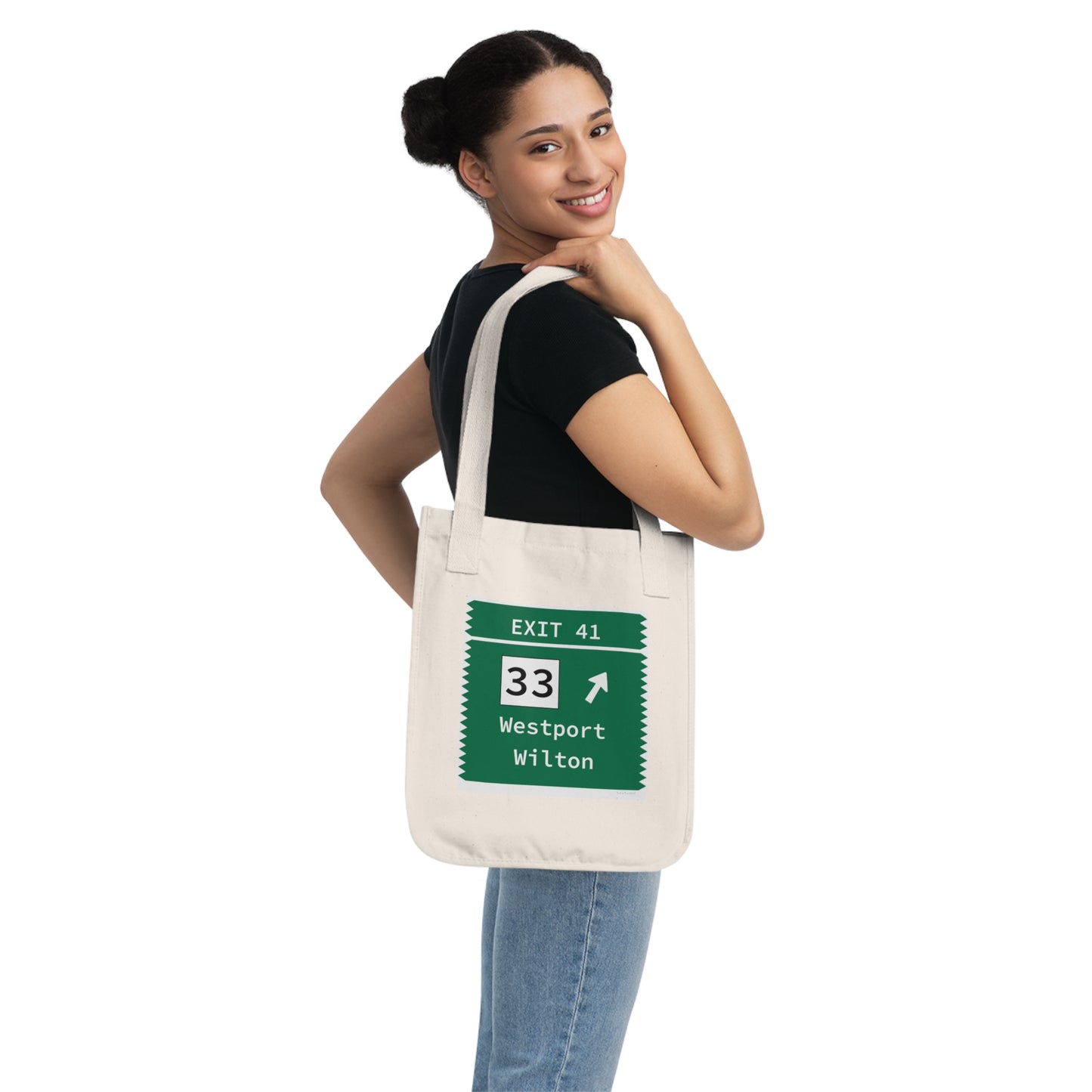 Vintage Merritt Parkway Exit 41 Sign Organic Canvas Tote Bag