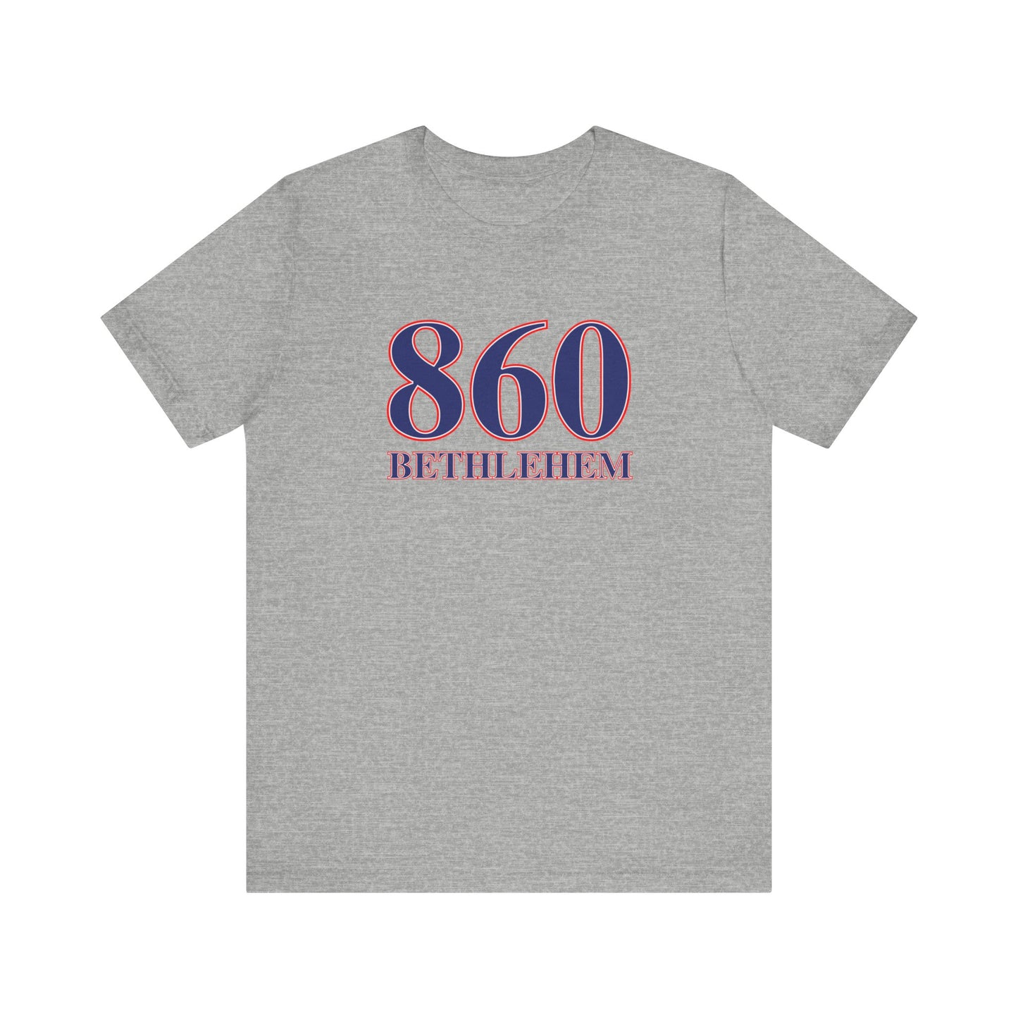 860 Bethlehem Red White & Blue Unisex Jersey Short Sleeve T-Shirt
