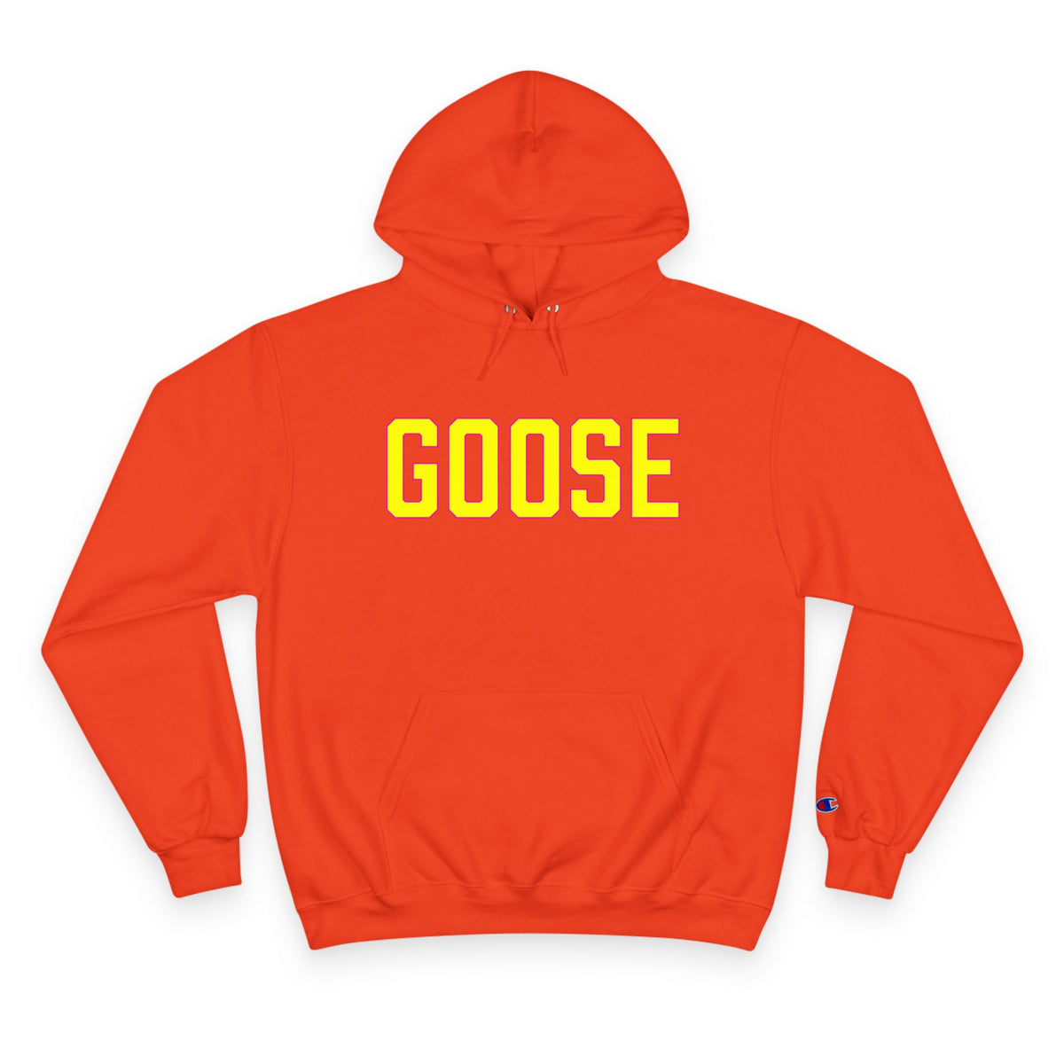 Goose ZIp Code Yellow & Pink  Champion Hoodie