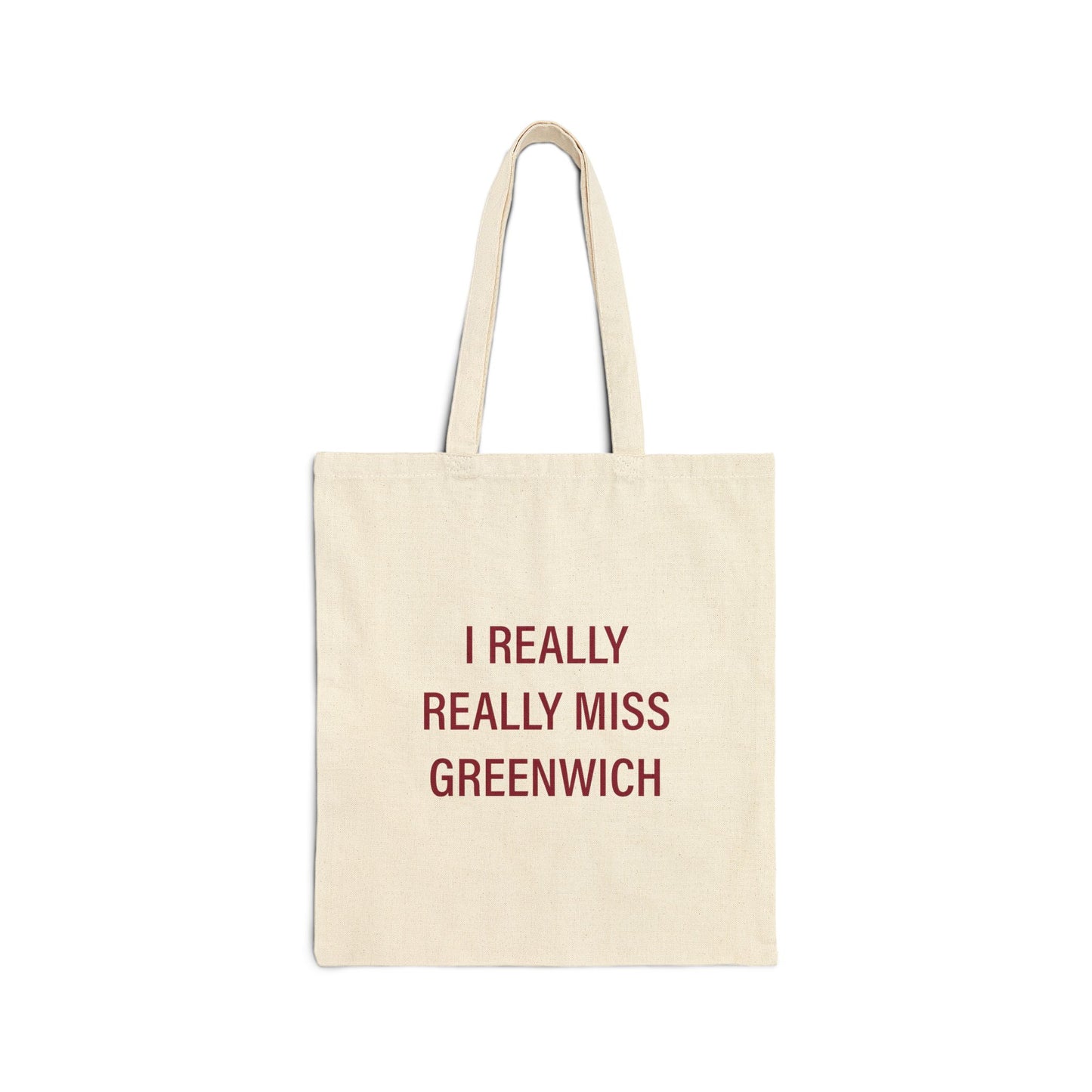 I Really Really Miss Greenwich Cotton Canvas Tote Bag