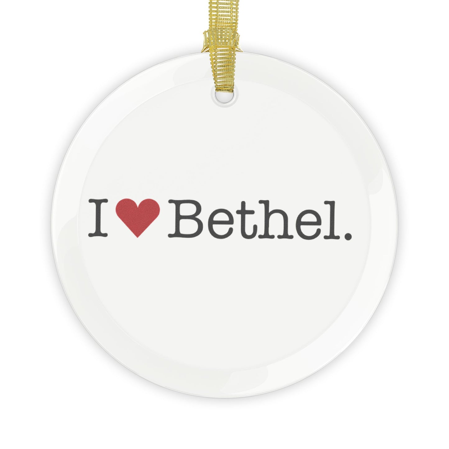 I Heart Bethel. Glass Ornaments