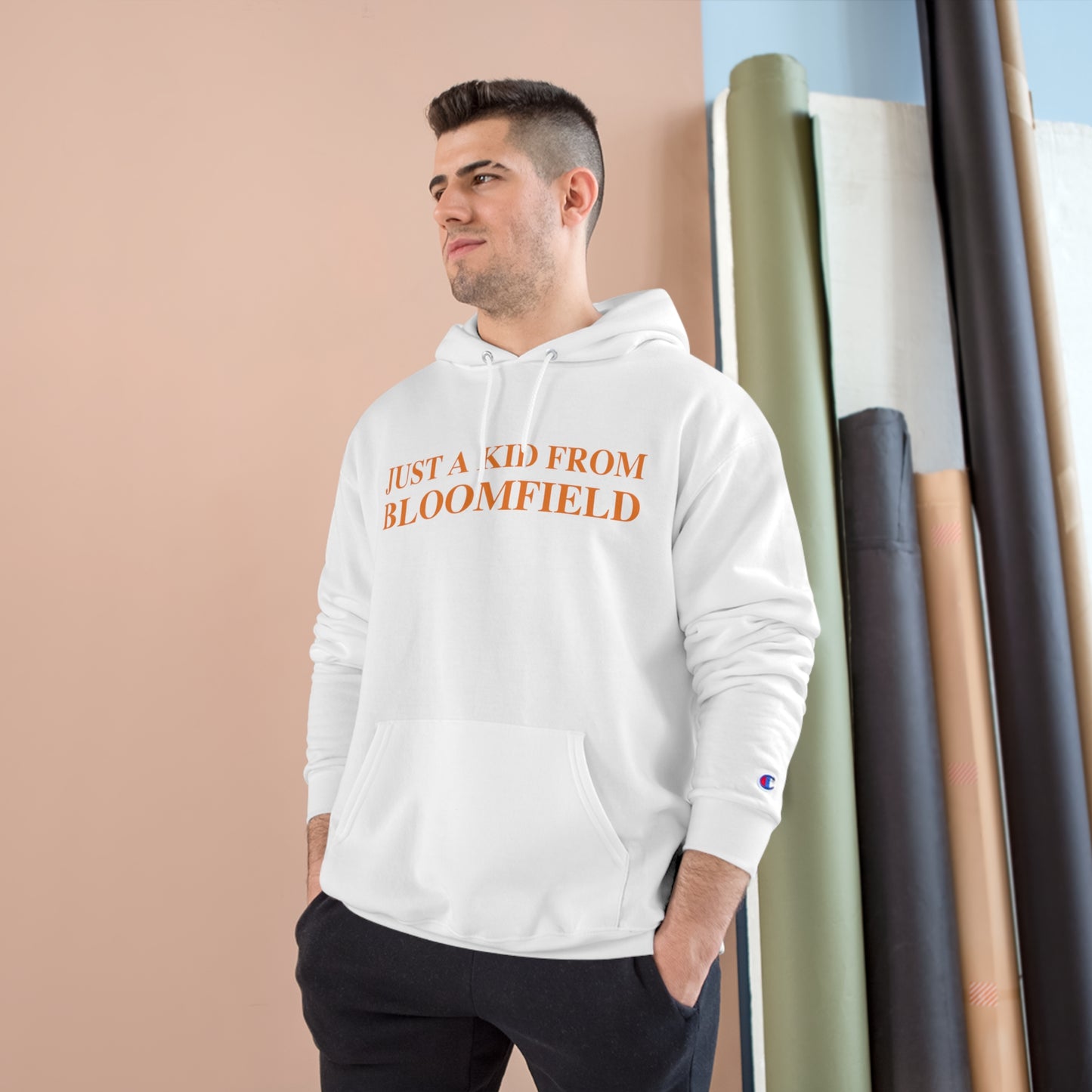 Just a kid from Bloomfield Champion Hoodie