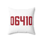 06410 Cheshire Connecticut Zip Code Polyester Square Pillow