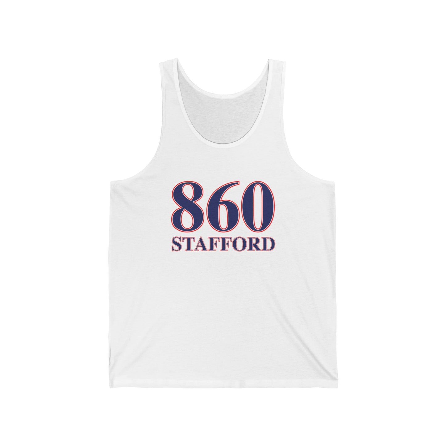 860 Stafford Red White & Blue Unisex Jersey Tank Top