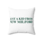Just a kid from New Milford Polyester Square Pillow