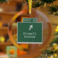 Vintage WCP Exit 62 Sign Glass Ornaments