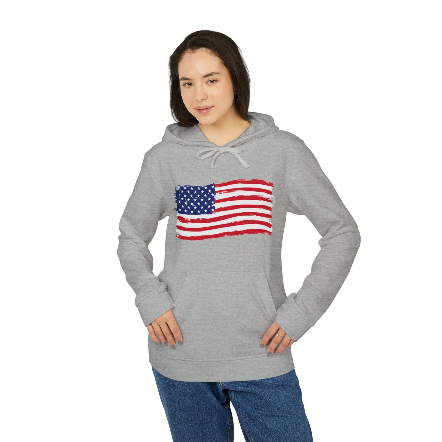 American Flag adidas Unisex Fleece Hoodie Sweatshirt