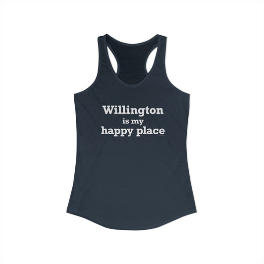 Willington is My Happy Place Women's Ideal Racerback Tank Top