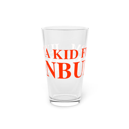 Just a kid from Danbury Pint Glass, 16oz