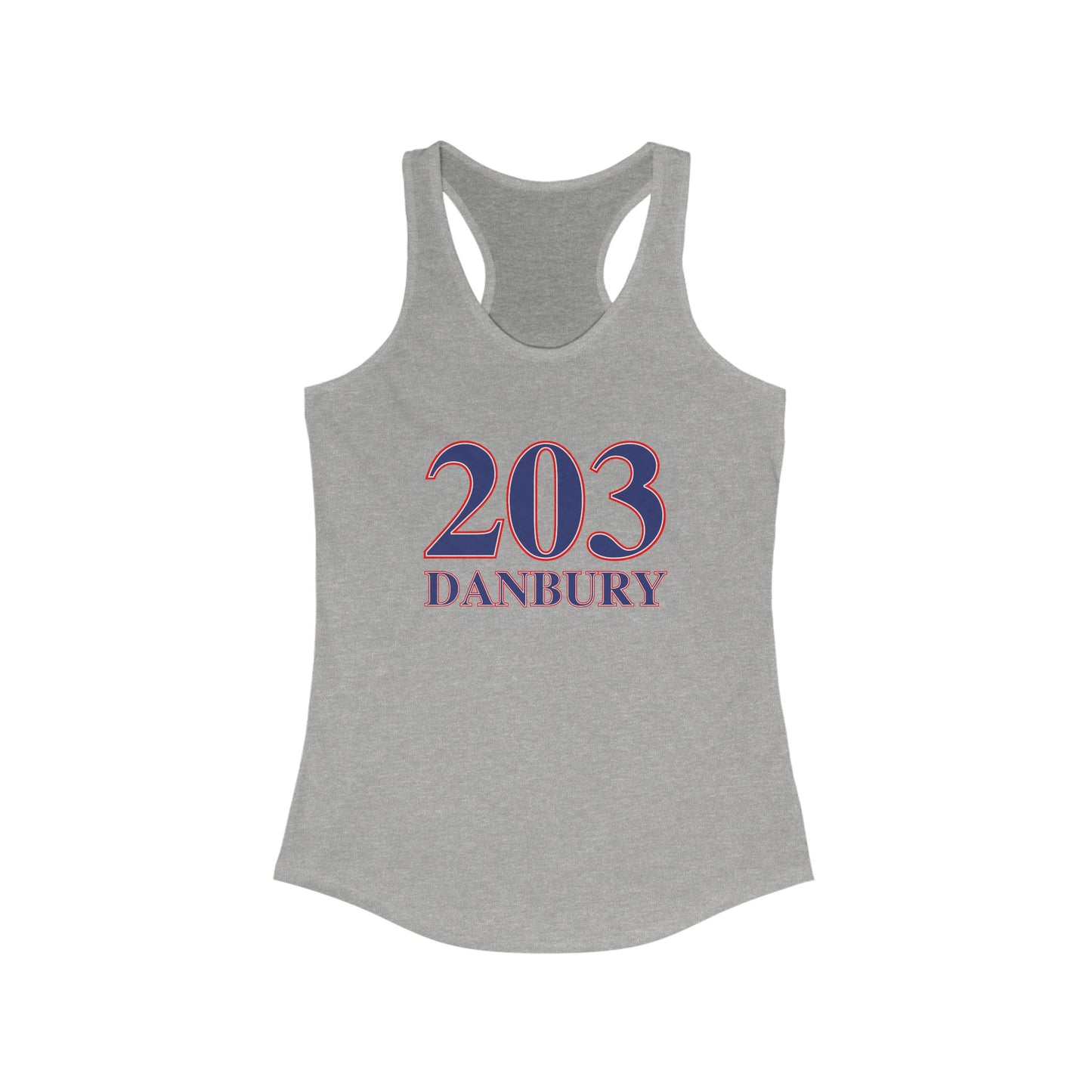203 Danbury Red, White & Blue Women's Ideal Racerback Tank Top