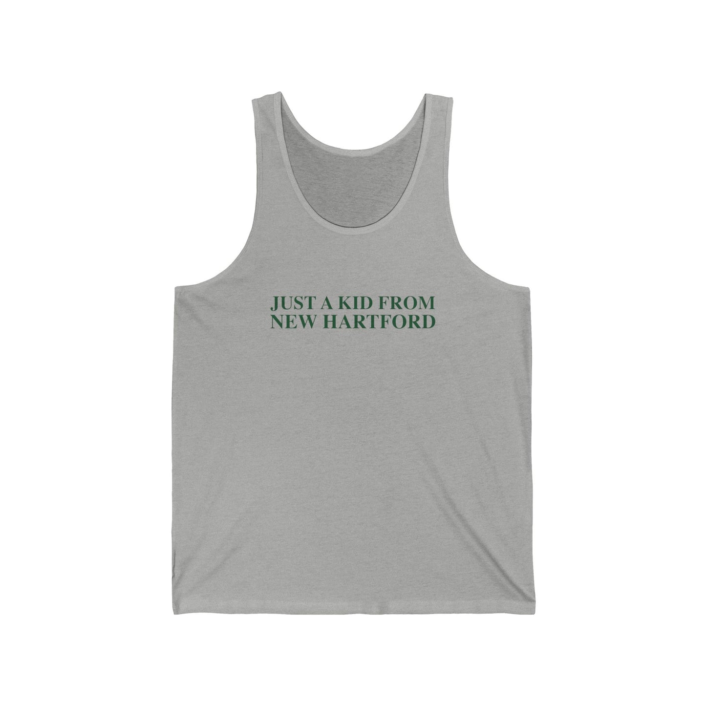 Just a kid from New Hartford Unisex Jersey Tank Top