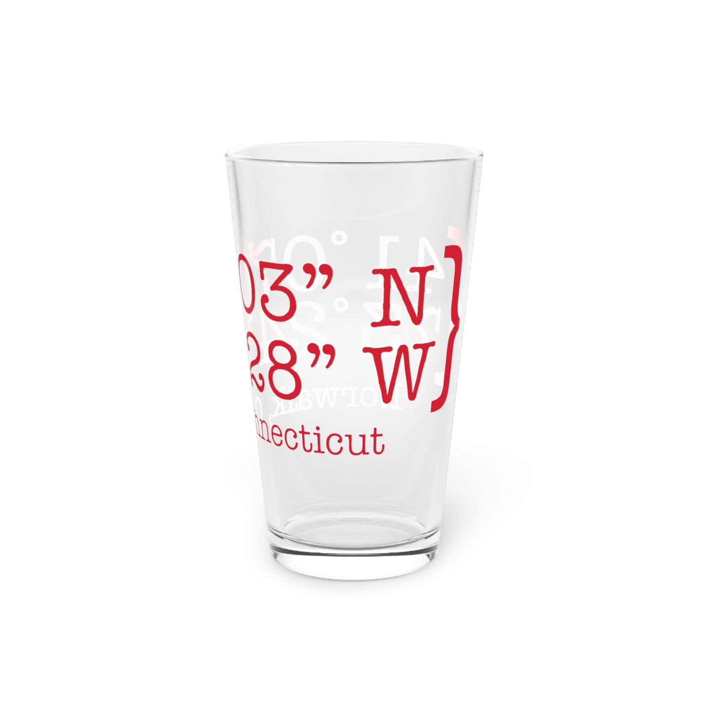 Norwalk Coordinates Pint Glass, 16oz