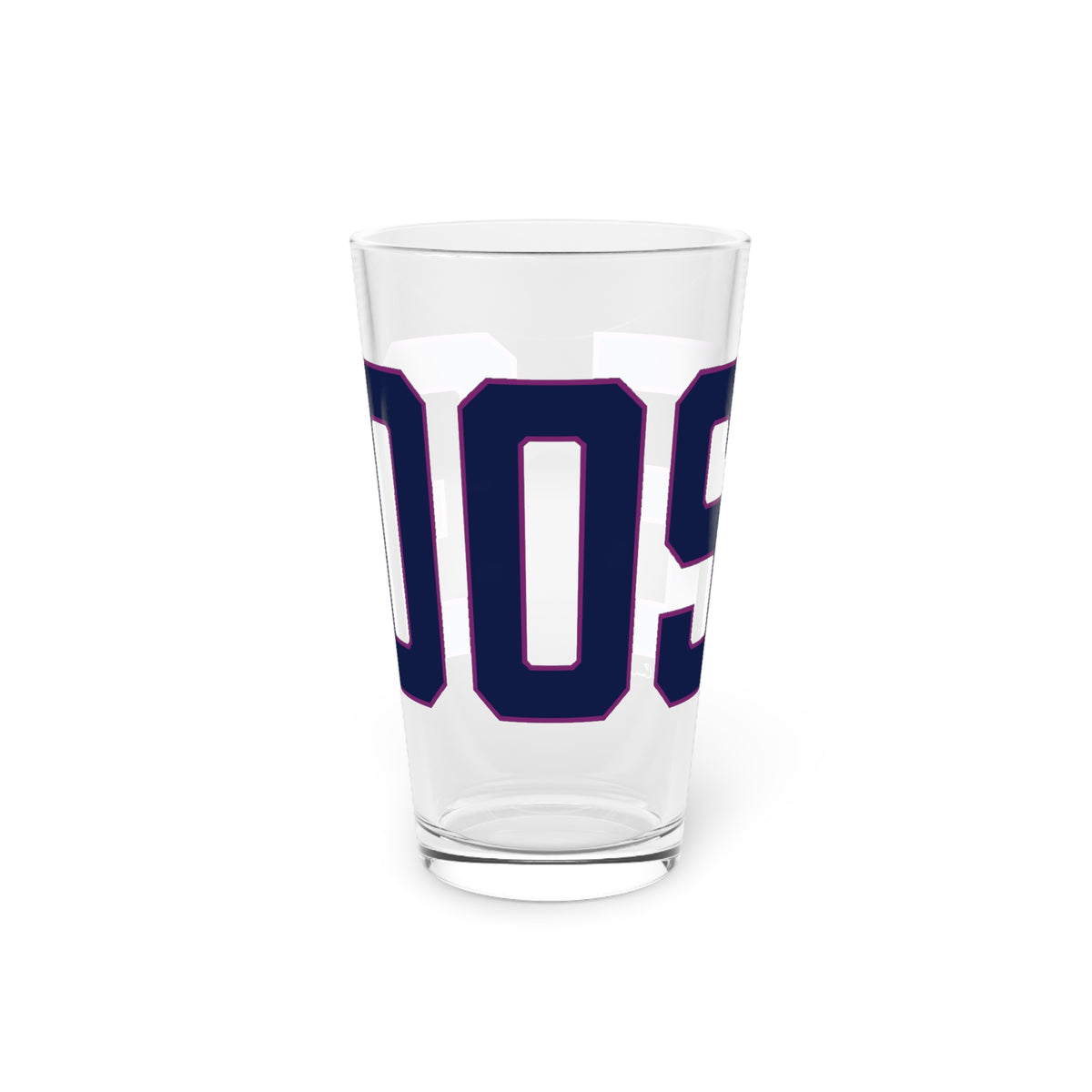 Goose Zip Code Blue & Purple Pint Glass, 16oz