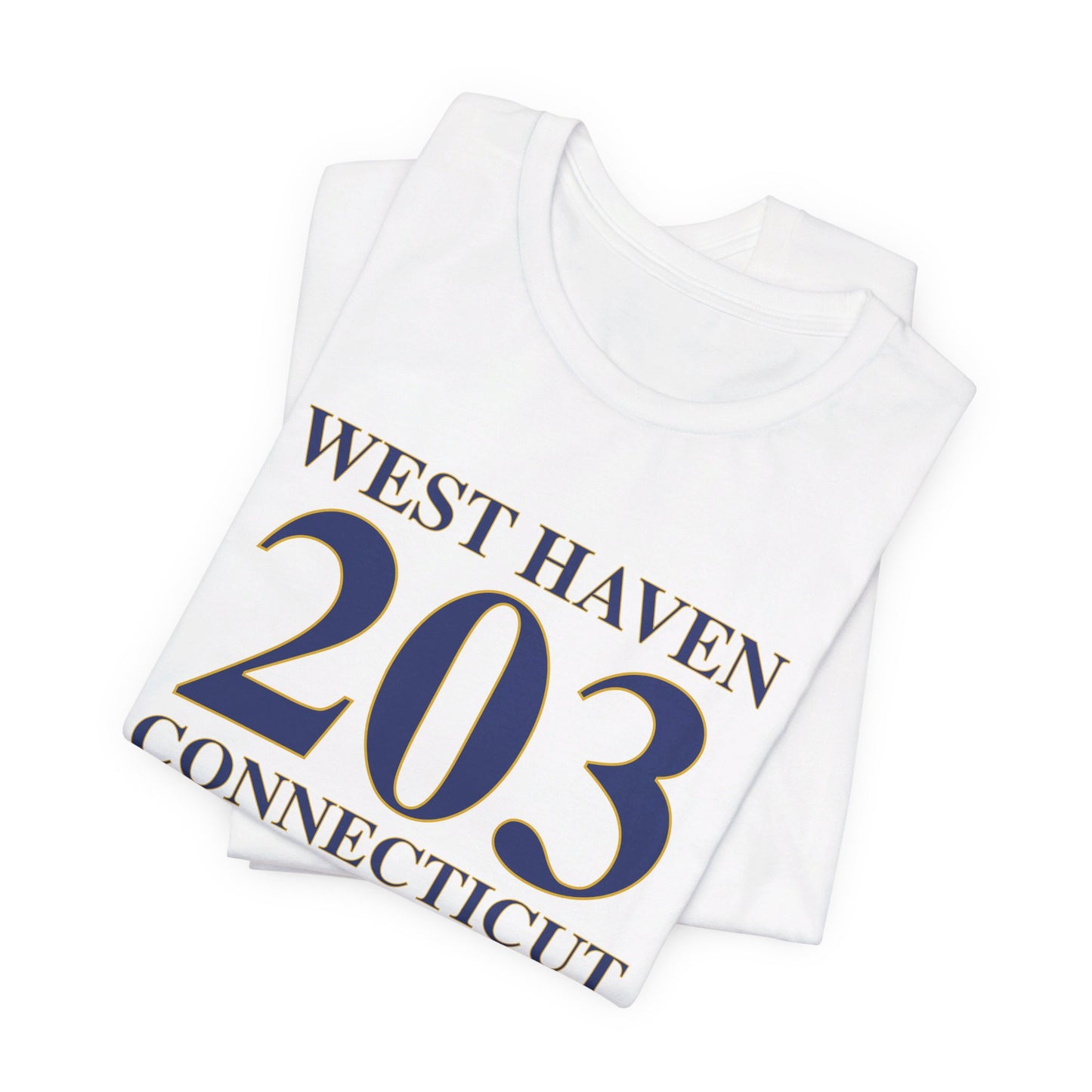 West Haven 203 Connecticut Unisex Jersey Short Sleeve Tee