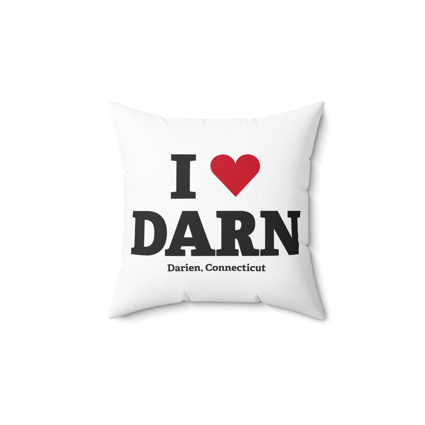 I Heart DARN Spun Polyester Square Pillow