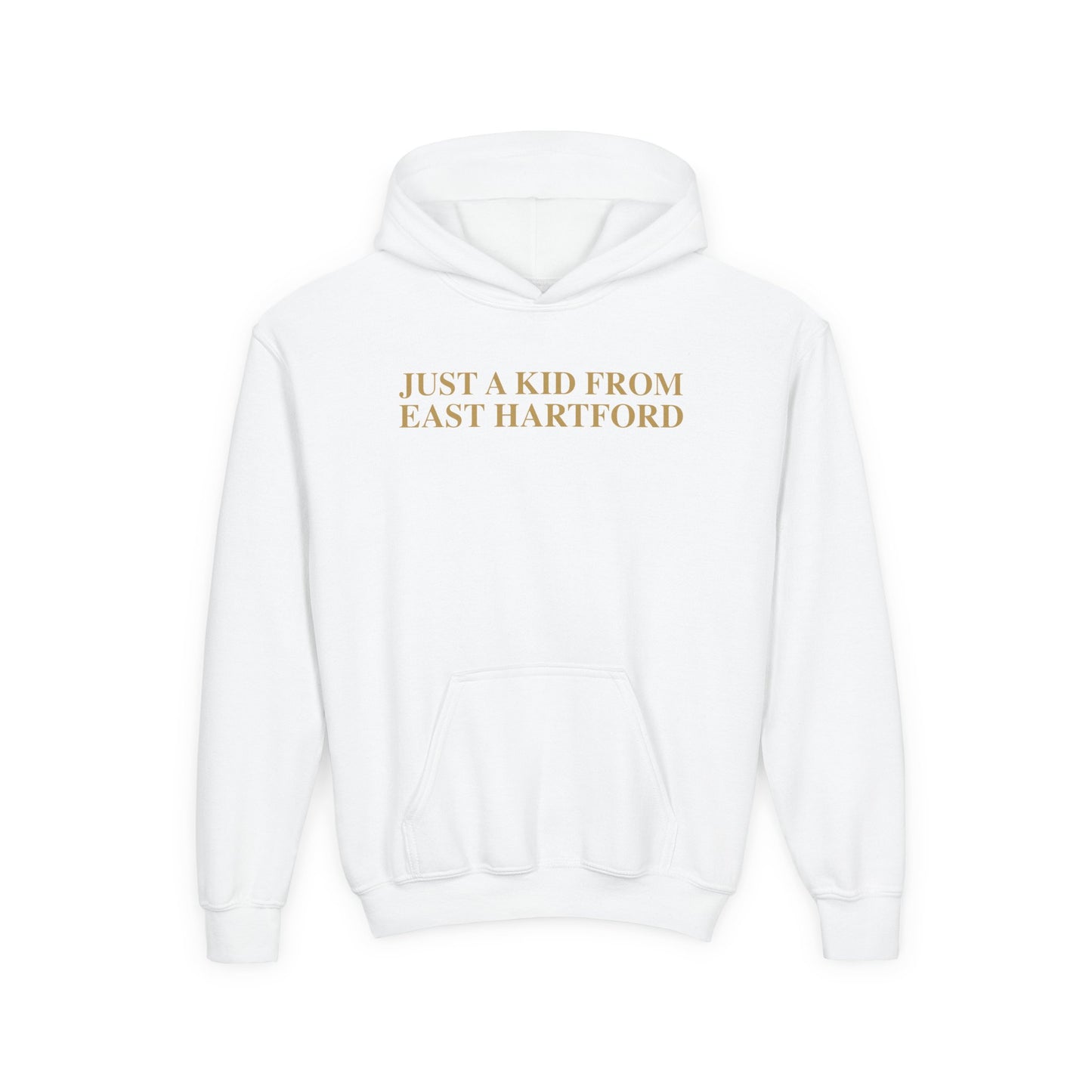 Just a kid from East Hartford Youth Heavy Blend Hooded Sweatshirt