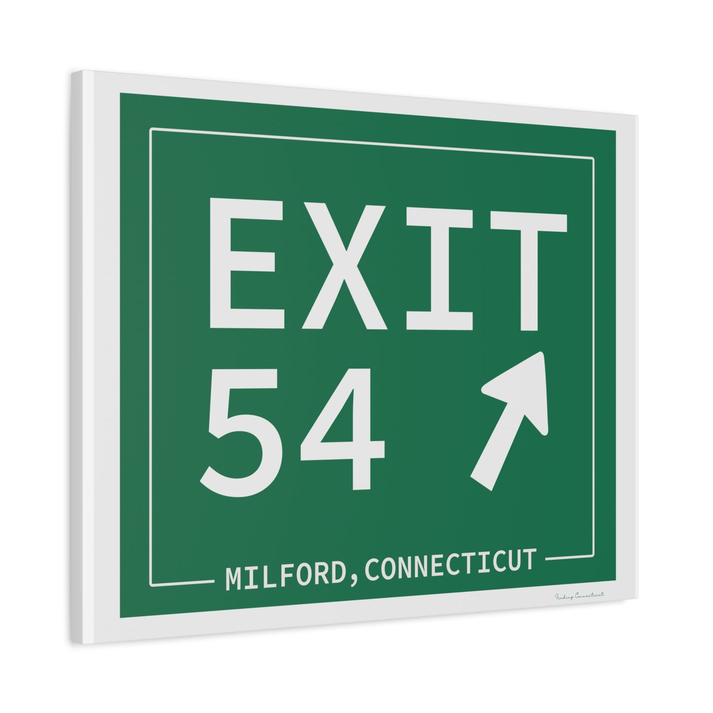 Vintage Exit 54  Merritt Parkway Sign Matte Canvas, Stretched, 1.25"