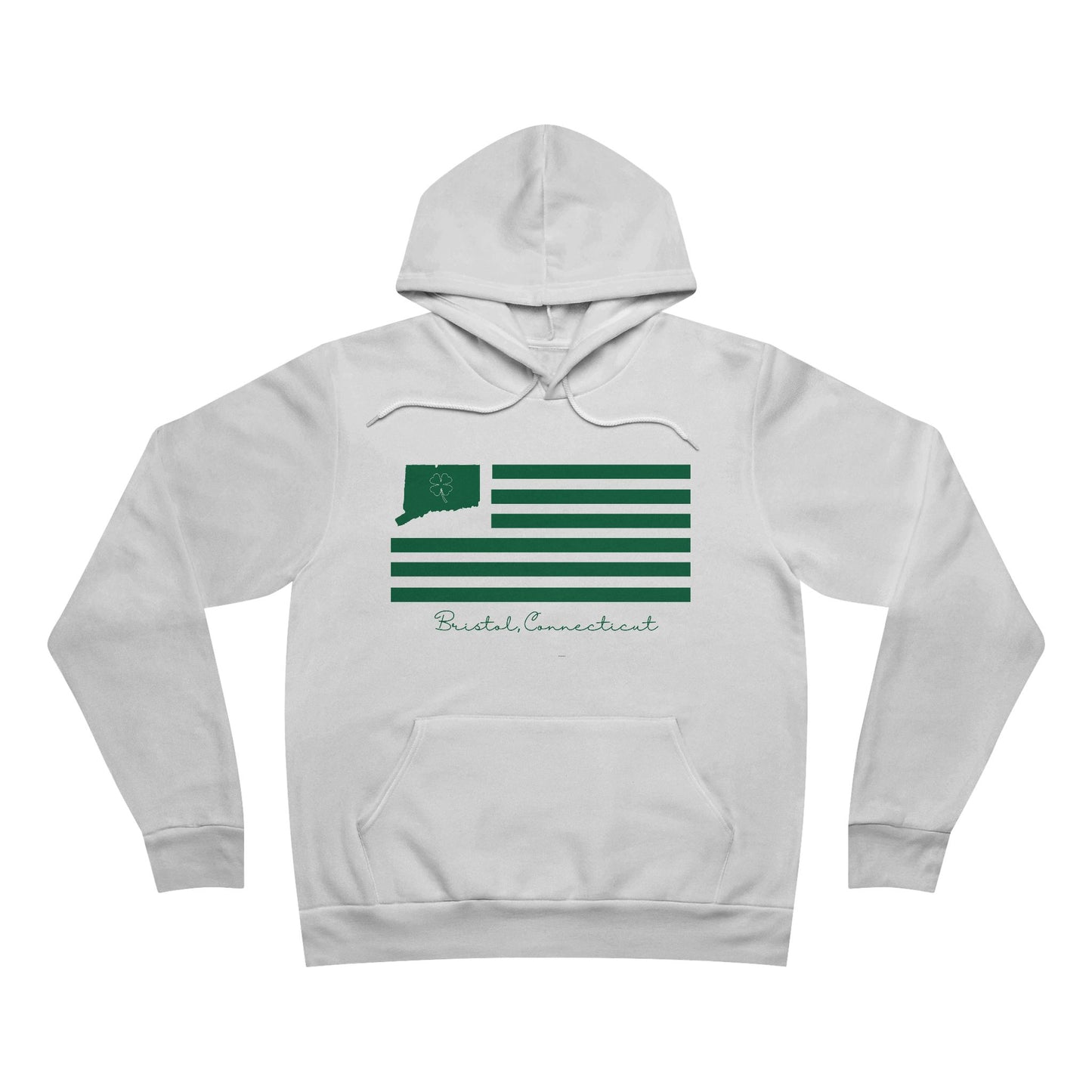 Bristol Connecticut St Patrick’s Day Flag Unisex Sponge Fleece Pullover Hoodie