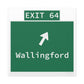 Vintage WCP Exit 64 Sign Matte Canvas, Stretched, 1.25"